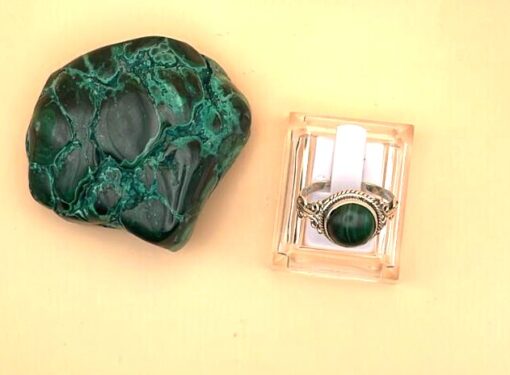 Anello Argento 925 In Malachite ms.20 - immagine 2