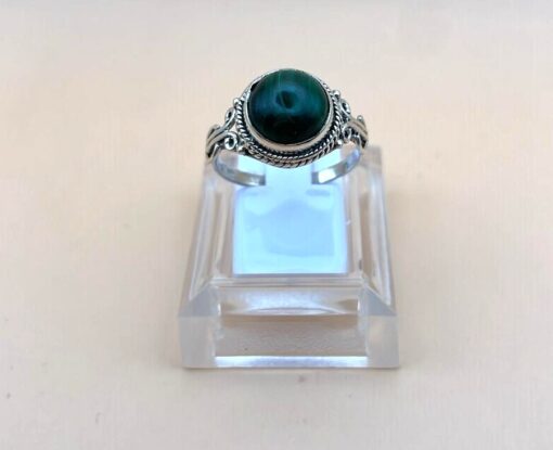 Anello Argento 925 In Malachite ms.20