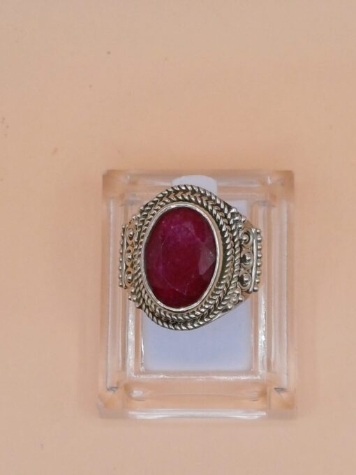 Anello in Argento 925 Rubino ms. 16,5