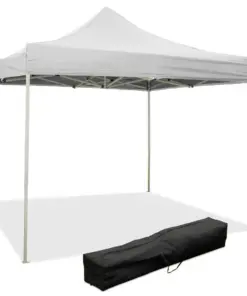 Gazebo richiudibile pieghevole 2 X 2 Bianco ricoperto in PVC impermeabile