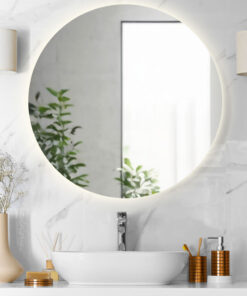 Specchio da bagno rotondo retroilluminato tondo d. 80 LUNA Made in Italy