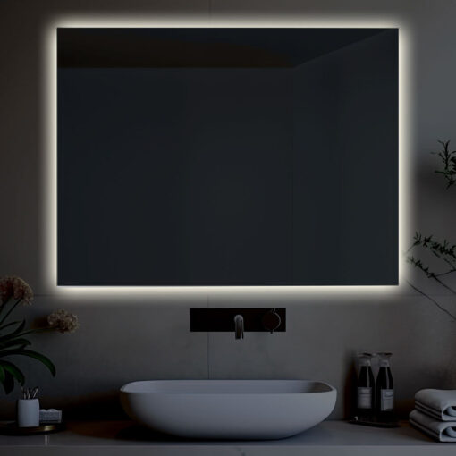 Specchio da bagno retroilluminato reversibile AURORA LED 70x90 Made in Italy - immagine 2