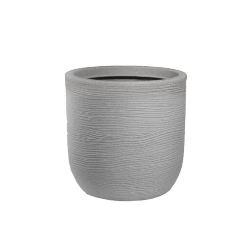 Vaso in resina da esterno interno per piante cilindro di design d.35x34h Raffaello Beige - immagine 3