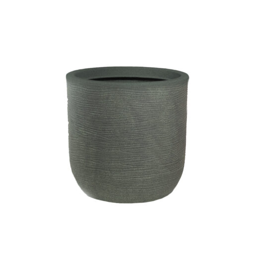 Vaso in resina da esterno interno per piante cilindro di design d.35x34h Raffaello Verde - immagine 3