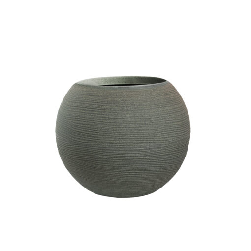 Vaso in resina da esterno interno per piante tondo a sfera di design d.40x33h Botticelli Verde - immagine 3