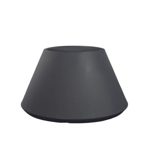 Vaso in resina da esterno interno per piante tondo conico design d.60x35h Stromboli Antracite - immagine 3