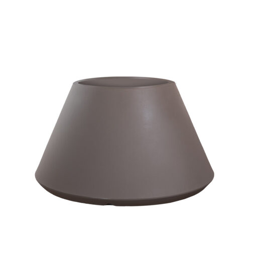Vaso in resina da esterno interno per piante tondo conico design d.60x35h Stromboli Tortora - immagine 3