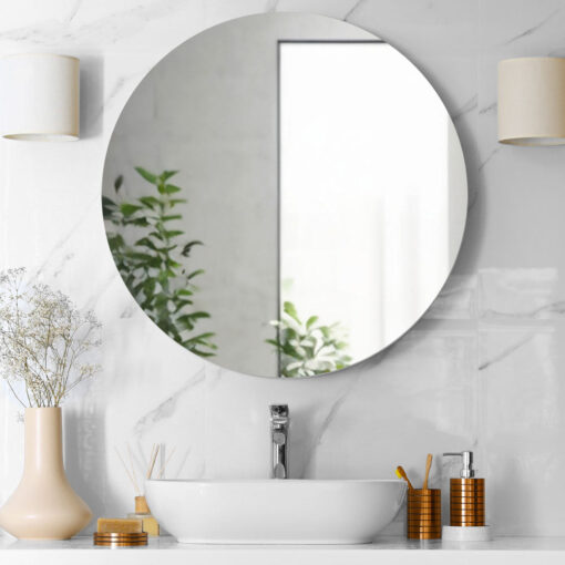 Specchio da bagno rotondo retroilluminato tondo d. 80 LUNA Made in Italy - immagine 3